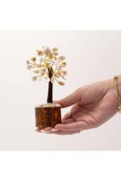 KDMD Med Gomati Chakra Tree with 45 Stones-Spiritual Décor in White - thumbnail 2