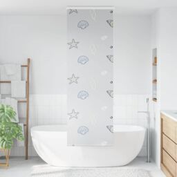 Berkfield Home Shower Roller Blind with Cassette 60x240 cm Fabric Width 56 cm in Black - thumbnail 2