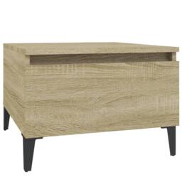 Berkfield Home Side Table Sonoma Oak 50x46x35 cm Engineered Wood in Brown - Size: 50 x 46 x 35 cm - thumbnail 2