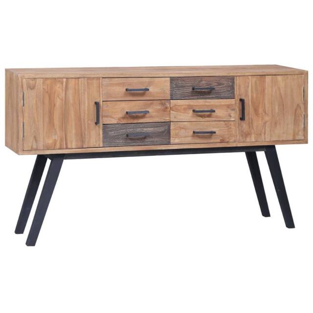 Berkfield Home Side Cabinet 110x30x75 cm Solid Teak in Brown - Size: 110 x 30 x 75 cm - image 1