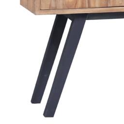 Berkfield Home Side Cabinet 110x30x75 cm Solid Teak in Brown - Size: 110 x 30 x 75 cm - thumbnail 6