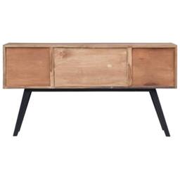 Berkfield Home Side Cabinet 110x30x75 cm Solid Teak in Brown - Size: 110 x 30 x 75 cm - thumbnail 4