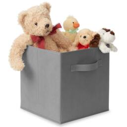 KORVIXA Grey 2X FOLDABLE CANVAS STORAGE COLLAPSIBLE - thumbnail 4