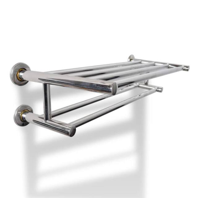 Berkfield Home Stainless Steel Towel Rack 6 Tubes in Silver - image 1