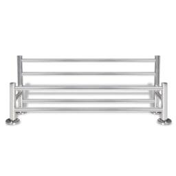 Berkfield Home Stainless Steel Towel Rack 6 Tubes in Silver - thumbnail 4