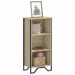 Berkfield Home Modern Bookcase Sonoma Oak 50x31x106 cm Engineered Wood in Light Oak - Size: 50 x 31 x 106 cm - thumbnail 2