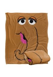 Sesame Street Snuffleupagus Face Silky Touch Super Soft Throw Blanket 152 X 127 cm in White - thumbnail 2