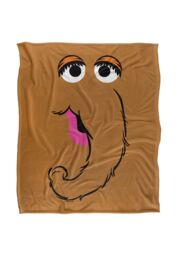 Sesame Street Snuffleupagus Face Silky Touch Super Soft Throw Blanket 152 X 127 cm in White - thumbnail 1