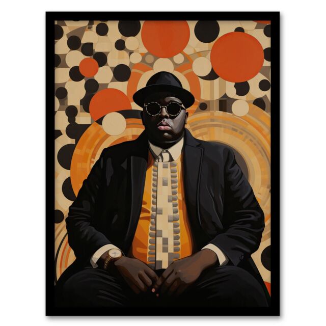 Wee Blue Coo Wall Art Print BIG Hypnosis Circles Hip Hop Music Portrait Living Room Framed - Size: A4 - image 1