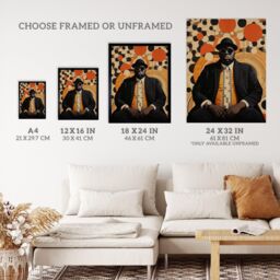Wee Blue Coo Wall Art Print BIG Hypnosis Circles Hip Hop Music Portrait Living Room Framed - Size: A4 - thumbnail 3