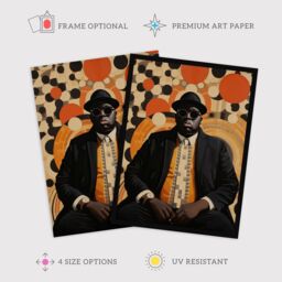 Wee Blue Coo Wall Art Print BIG Hypnosis Circles Hip Hop Music Portrait Living Room Framed - Size: A4 - thumbnail 2
