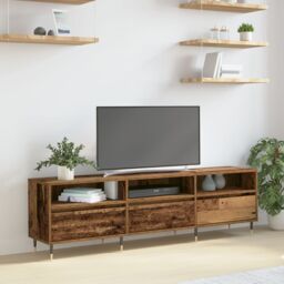 Berkfield Home TV Cabinet Old Wood 150x30x44.5 cm Engineered Wood in Brown - thumbnail 1