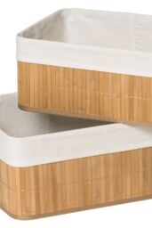 Orsina Set Of Two Kankyo Bamboo Storage Boxes in Natural - thumbnail 4