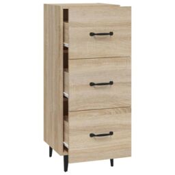 Berkfield Home Sideboard Sonoma Oak 34.5x34x90 cm Engineered Wood in Brown - thumbnail 6
