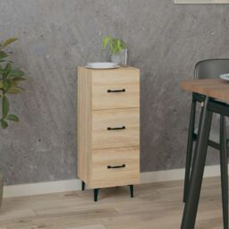 Berkfield Home Sideboard Sonoma Oak 34.5x34x90 cm Engineered Wood in Brown - thumbnail 1