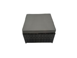 Fimous Rattan Garden Outdoor Furniture Set with Big Stool 2 Side Table in Dark Grey - thumbnail 5