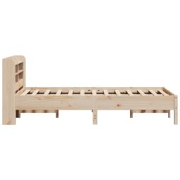 Berkfield Home Bed Frame without Mattress 75x190 cm Small Single Solid Wood Pine in Brown - thumbnail 5