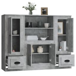 Berkfield Home Highboards 3 pcs Concrete Grey Engineered Wood - thumbnail 5