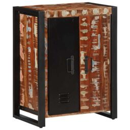 Berkfield Home Sideboard Multicolour 55x35x70 cm Solid Wood Reclaimed in Black - Size: 55 x 35 x 70 cm - thumbnail 3