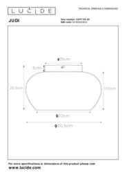 Lucide 'JUDI' Dimmable Stylish Indoor Rotatable Flush Ceiling Light 1xE27 in Grey - thumbnail 4