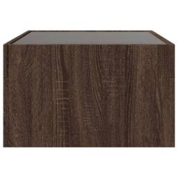 Berkfield Home Coffee Table with Infinity LED Brown Oak 70x50x30 cm - Size: 70 x 50 x 30 cm - thumbnail 7