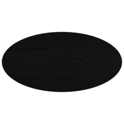Berkfield Home Table Top Dark Brown 80x40x4 cm Solid Wood Oak Oval - Size: 80 x 40 x 4 cm - thumbnail 3