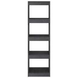 Berkfield Home Book Cabinet Room Divider Grey 40x30x135.5 cm Pinewood - thumbnail 5