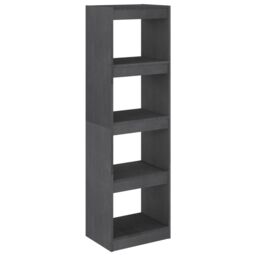 Berkfield Home Book Cabinet Room Divider Grey 40x30x135.5 cm Pinewood - thumbnail 2
