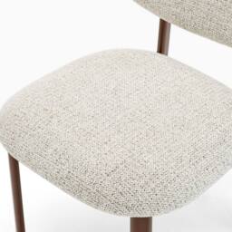 FurnitureboxUK 2x Mirelle Grey / Beige Fabric Dining Chairs Bronze Legs - thumbnail 9