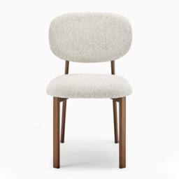 FurnitureboxUK 2x Mirelle Grey / Beige Fabric Dining Chairs Bronze Legs - thumbnail 7