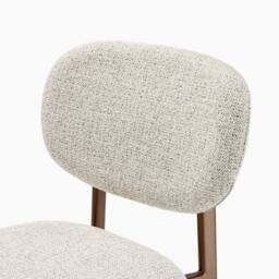 FurnitureboxUK 2x Mirelle Grey / Beige Fabric Dining Chairs Bronze Legs - thumbnail 8