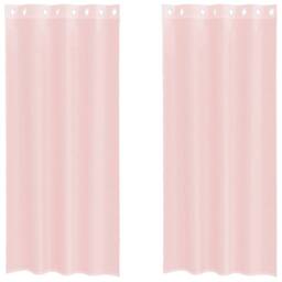 Berkfield Home Voile Curtains with Grommets 2 pcs Light Pink 140x225 cm - thumbnail 1