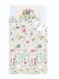Bianca 'Transport' Cotton Duvet Cover Set in White - Size: Double - thumbnail 5
