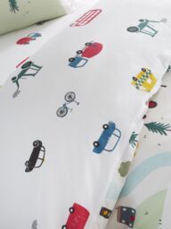 Bianca 'Transport' Cotton Duvet Cover Set in White - Size: Double - thumbnail 4