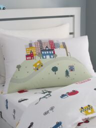 Bianca 'Transport' Cotton Duvet Cover Set in White - Size: Double - thumbnail 3