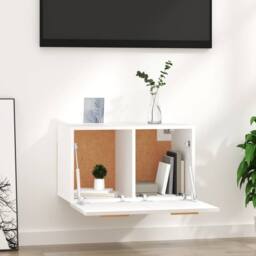 Berkfield Home Wall Cabinet White 60x36.5x35 cm Engineered Wood - thumbnail 3