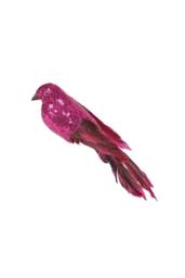 KDMD Hot Pink Sequin & Feather Bird 30cm - thumbnail 1