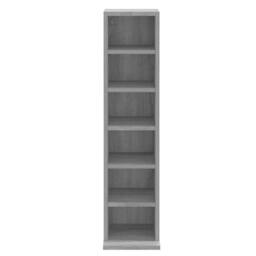 Berkfield Home CD Cabinet Grey Sonoma 21x20x88 cm Engineered Wood - Size: 21 x 20 x 88 cm - thumbnail 5