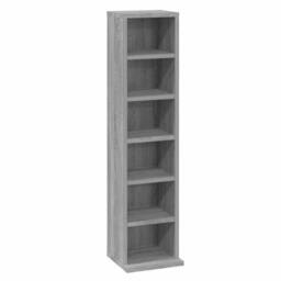Berkfield Home CD Cabinet Grey Sonoma 21x20x88 cm Engineered Wood - Size: 21 x 20 x 88 cm