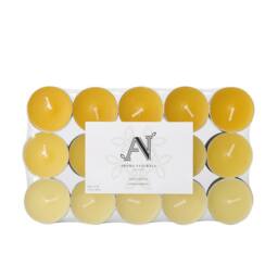 Aroma Naturals Lemon Verbena Scented Tealight Candles - 4hr Burn - 30 Pack in Yellow - thumbnail 2