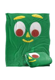 Gumby Big Face Silky Touch Super Soft Throw Blanket 152 X 127 cm in White - thumbnail 2