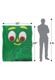 Gumby Big Face Silky Touch Super Soft Throw Blanket 152 X 127 cm in White - thumbnail 5