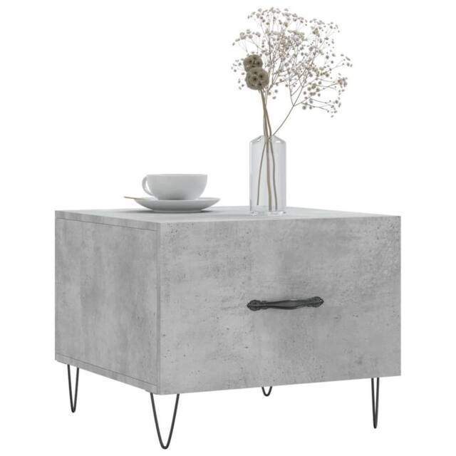 Berkfield Home Decorative Coffee Tables 2 pcs Concrete Grey 50x50x40 cm Engineer - Size: 50 x 50 x 40 cm - image 1