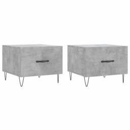 Berkfield Home Decorative Coffee Tables 2 pcs Concrete Grey 50x50x40 cm Engineer - Size: 50 x 50 x 40 cm - thumbnail 3
