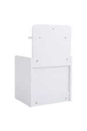 Living and Home One Drawer Wooden Bedside Table in White - thumbnail 5