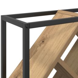Berkfield Home Wine Rack Artisan Oak 51x18x52, 5 cm Engineered Wood in Brown - thumbnail 8