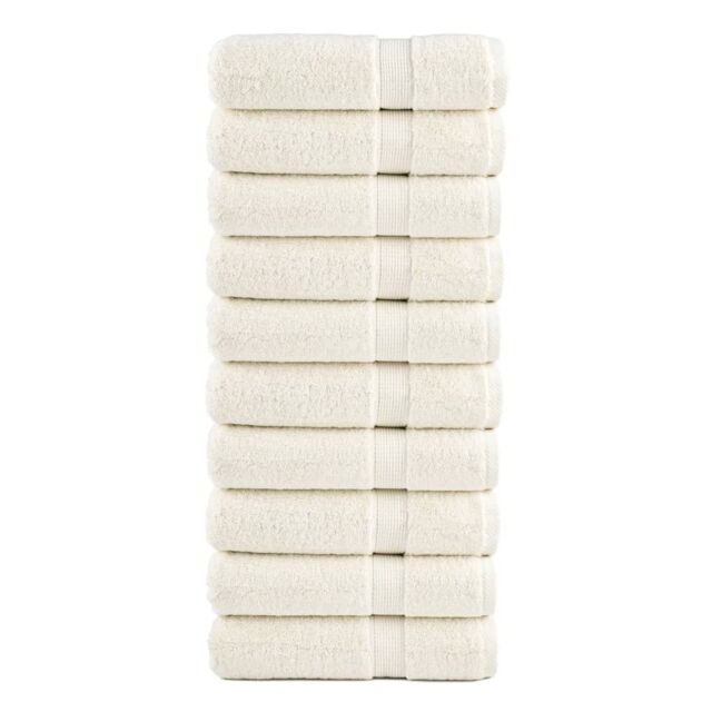 Berkfield Home Premium Shower Towels SOLUND 10 pcs Cream 70x140 cm 600 gsm - image 1