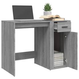 Berkfield Home Desk Grey Sonoma 100x49x75 cm Engineered Wood - Size: 100 x 49 x 75 cm - thumbnail 5