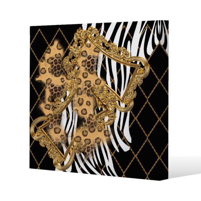 Benjamin Tate Design Zebra & Baroque (Canvas Print) / 127 x 127 x 4cm in Natural - Size: 127 x 127 x 4 cm - image 1