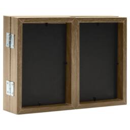 Berkfield Home Trifold Photo Frame Collage Light Brown 22x15 cm+2x - Size: 22x15 cm - thumbnail 4